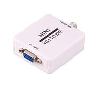 KIMISS Mini HD VGA a BNC Video Converter USB 1920 X 1080 para Monitores, Televisores y Computadoras HDTV; Adaptador Coaxial a VGA para Conversión de Señal