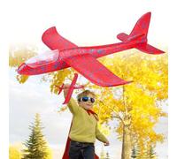KIMISS Mini Planeador Flying - Modelo de Aviones de Juguete de Avión Nocturno Brillante para - Lanzamiento de la Mano EPP Avión (Rojo)