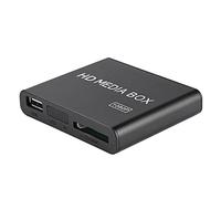 KIMISS Mini Reproductor HD 1080P, para USB y Tarjetas, Compatible con RMVB, MP3, AVI, MKV