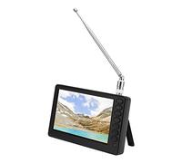 KIMISS Mini TV Portátil de 5 Pulgadas - Compatible con ISDB T - TV Digital Recargable de Bolsillo 1080P - Función de Radio FM - Enchufe de la UE 110-220V