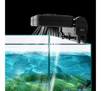 KIMISS Mini Ventilador de Enfriamiento de Pescado Ajustable de Doble cabeza: Enfriadora Colgada para Acuarios, Reduce la Temperatura del Agua en 3-4 ℃, Instalación Tranquila y Fácil (Enchufe de la UE)