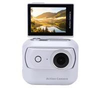 KIMISS Minicámara de Acción WiFi 4K con Soporte Magnético para Clip, Videocámara para Vlogs, Ideal para Viajes, Ciclismo, esquí y Snowboard, con Diseño Desmontable. (White)