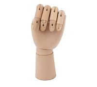 KIMISS Modelo de Mano de Madera Ble para Artistas - Maniquí Móvil para Dibujar, Dibujar y Pintar - Figura de Mano Ideal para Práctica Artística y Proyectos Creativos (madera de loto, franela)