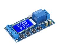 KIMISS Módulo de relé de Retardo de Tiempo, Circuito de Interruptor de Temporizador de Disparo de Ciclo Apagado Electrónico Potencia Retardada XY-LJ02 con Pantalla LCD DC 6 30 V Ajustable