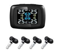 KIMISS Monitor de presión de neumáticos inteligente para coche, para 4 sensores internos, TPMS, compatible para encendedor