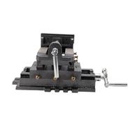 KIMISS Mordaza de Deslizamiento de 4 Pulgadas para Taladro de Columna, Mordaza de Deslizamiento Transversal de Acero Resistente con Mordazas de Acero Dentadas y Ranuras para Pernos,