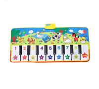 KIMISS Mostín de Piano Musical portátil: Manta de Juguete de Teclado de Piano Interactivo para el bebé Enter EN Encendido con Sonidos de Animales y Luces Parpadeantes, Soft C et para Bebés y