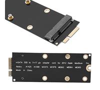 KIMISS Msata Ssd Tarjeta Adaptadora Ssd Convertidor Adaptador Negro Abs Msata Ssd a Sata Tarjeta Adaptadora para 2012 Macbook Pro Mc976 A1425 A1398