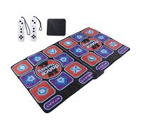 KIMISS Music Dance Pad, Ejercicio Plegable Educación Temprana Tanzmatte Dance Factory Double Player Baile Just Mat Electronic Electronic Mat para Sala de Estar con Cable AV