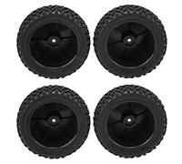 KIMISS Neumáticos y Ruedas Delanteras y Traseras de Control Remoto, 4 Uds., con Hexágono de 12mm para Piezas de Mejora de Coche Todoterreno RC 1/10, Neumáticos de Goma, Cubo de Rueda de Plástico