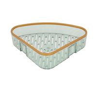KIMISS Organizador de Baño con Estante Esquinero de Pared - Almacenamiento Acrílico Triangular Transparente Verde para Inodoros y Lavabos - Ahorro de Espacio, sin Instalación de Taladros