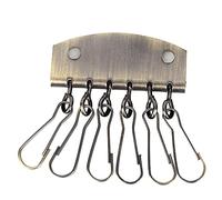 KIMISS Organizador de llaves para bolsos, 6 ganchos de bronce, accesorios para leathercraft, de anillas, diseño práctico y elegante, ideal para DIY