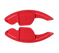 KIMISS Palanca de cambios de aleación de aluminio para volante de coche A3 A4L A6L SQ5 RS3/6 Q3/5/7 (2 piezas) + Palanca de cambios debajo del volante A6