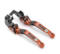 KIMISS Palanca de Embrague de Freno Ajustable para Piezas de Repuesto de Motocicleta Tenere 700 2019-2021 - Palancas de Aleación de Aluminio CNC de Alta Durabilidad (ORANGE)