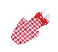 KIMISS Pañal de Traje de Pájaro para Loros, Patrón de Rejilla Roja de Algodón Ajustable para Periquitos y Guacamayos, Ropa de Pañal de Pájaro Elegante y Funcional (#11)