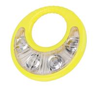 KIMISS Pandereta de Mano de Doble, Juguetes de Percusión, Material Didáctico para Niños para Instrumentos Musicales SY95 + Cascabeles Multicolores + Instrumentos Musicales