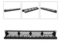 KIMISS Panel de Conexión de Datos Montable de 24 Puertos Chapado en Oro para Rack de Cables de Red CAT6: Ideal para Conexiones Gigabit de Alta Velocidad