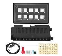 KIMISS Panel de interruptores Toutch, panel de interruptores de control de membrana de 10P Control de aplicación Bluetooth con módulo de retroiluminación LED táctil integrado PPTC para barco RV