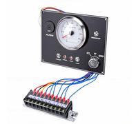 KIMISS Panel de Tacómetro para Barcos Medidor de RPM Panel de Tacómetro Marino 0-4000 RPM Medidor de Velocidad del Motor Indicador de Alarma con Llave de Encendido (Esfera blanca CX9602-4K)