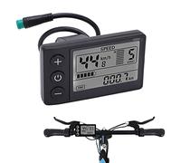 KIMISS Pantalla de Bicicleta Eléctrica Display Abs Bicicleta Eléctrica S866 Pantalla LCD Medidor 24V 36V 48V Panel de Control con Enchufe Impermeable