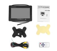 KIMISS Pantalla de Monitor de Coche de 7 Pulgadas, Monitor LCD de 12-24 V para cámaras de visión Trasera de Coche Pantalla de visión Trasera inversa