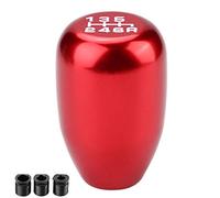 KIMISS Pomo de cambio manual universal para coche, cabeza de palanca de cambios de 6 velocidades, diseño ergonómico y antideslizante, color rojo, compatible con múltiples modelos