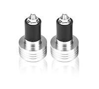 KIMISS Para moto, 22mm terminales de manillar aluminio universal, plug de equilibrio peso, plata, grips ergonómicos, acabado resistente