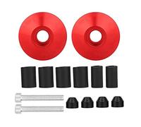 KIMISS Para moto, tapón de extremo de manillar de aleación de aluminio CNC universal, rojo, 1 par, diseño ligero y resistente