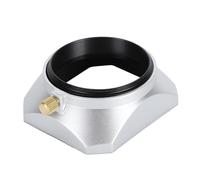 KIMISS Parasol de Lente de 49mm, Parasol Profesional de Aleación de Aluminio y Metal Cuadrado para Cámaras DSLR sin Espejo, Accesorio Plateado