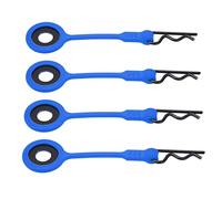 KIMISS Pasadores Universales de Clips para Carrocería de RC para Coche Modelo 1/10, 4 Retenedores de Clips Fijos para Carcasa de Coche RC, Cables de Acero para Vehículo 1/8 /10 (BLUE)