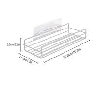 KIMISS Pastilla de Almacenamiento de Baño de Hierro forjado: Estante de Organizador de Tazas para el Inodoro que Cuelga Pared con Succión para una Fácil Instalación (WHITE)