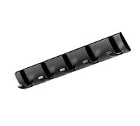 KIMISS Perchero de Pared con 5 Ganchos, Gancho Invisible Grueso, Ganchos Plegables para Puertas, Llaveros, Probador, Diseño que Ahorra Espacio, 40 Cm (BLACK)