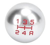 KIMISS Perilla de de Bola Redonda para Fit FD2 FN2 EP3 DC2 DC5 F20C - Palanca de Cambios de Aluminio Ponderada (5ta marcha plateada)