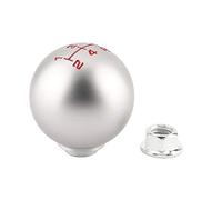 KIMISS Perilla de de Marchas Estilo Mármol Universal Bola Palanca de Cambios de Aluminio Manual para Automóvil Perilla de de Bola Cabeza de Palanca de Cambios 6 Velocidades de de Redonda Blanca (5ta