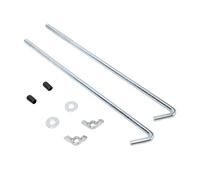 KIMISS Perno de Batería de Acero Inoxidable de 8 Pulgadas, Kit de Retención de Gancho J, Tornillo de Acero 18-8 Antióxido, Bandeja para Mantenimiento de Coches