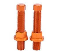 KIMISS Pernos de Ajuste de Cadena, 2 Pernos de Ajuste de Cadena 50304040100 Accesorio de Repuesto Apto para SX SXF EXCF SXS SMC(B (Naranja))