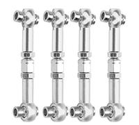 KIMISS Piezas de Mejora de Varilla de Enlace de Dirección de Aleación de Aluminio para HSP 94122 1/10 RC, Accesorio de Alto Rendimiento para Coche RC (Silver)