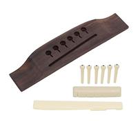 KIMISS Pins de Puentes de Guitarra Acústica de Guitarra Guitar Puente Preslotado Juego de Colas de Plástico Rosewood Saddle Nut Set para Acústicas y Partes