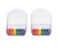 KIMISS Pintura Facial con Bandera, 2 uds., 6 Colores, Pincel de Abanico a Rayas Arcoíris para Festivales, Eventos Deportivos y Celebraciones
