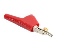 KIMISS Pinza de Cocodrilo para Pruebas de Comunicaciones de Telecomunicaciones con Aguja de 25 Mm de Apertura J.60043 para Proyectos Eléctricos y Pruebas de Baterías (rojo)