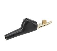 KIMISS Pinza de Cocodrilo para Pruebas de Comunicaciones de Telecomunicaciones con Aguja de 25 Mm de Apertura J.60043 para Proyectos Eléctricos y Pruebas de Baterías (BLACK)