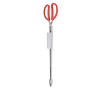 KIMISS Pinzas para Cangrejos de Acero Inoxidable con Mangos de Plástico Resistentes Al Calor - Pinzas de Tijera de 51 Cm para Pesca y Manipulación de Cangrejos Vivos (doblar la boca)