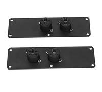 KIMISS Placa de Conector de Altavoz de Metal con 2 Conectores Cannon para Altavoces de 6 a 18 Pulgadas - Placa de Conector Doble de Hierro Resistente para una Fácil Instalación y Conexiones Confiables