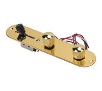 KIMISS Placa de Control de Guitarra de Metal para Guitarra Eléctrica TL con Acabado Cromado y Accesorios Completos (GOLD)