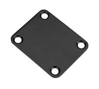 KIMISS Placa de Mástil de Guitarra, Aleación de Acero Reforzada Duradera con Tornillos Piezas Eléctricas para bajo Negro (BLACK)
