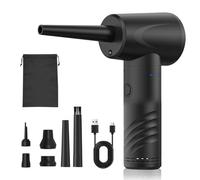 KIMISS Plumero de Aire Eléctrico Inalámbrico, Soplador Recargable de Alta Potencia para Limpieza de Computadoras, Velocidad Ajustable con 6 Boquillas para Uso Doméstico y (Versión estándar AD33)