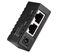 KIMISS Poe inyector Poe Splitter Abs Poe Splitter Adaptador de inyector de alimentación a través de Ethernet para red LAN negro (negro), KIMISS317zgg0nhv-02