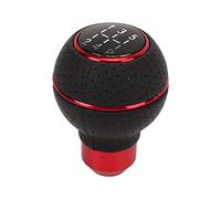 KIMISS Pomo de Palanca de Cambios de 5 Velocidades M8 M10 M11 M12 Pomo de de Transmisión Manual Universal de Aluminio para Automóvil, Diseño de Aleación y Cuero Suave Al Tacto, Fácil Instalación