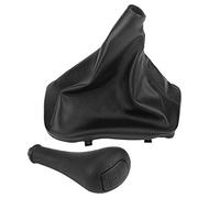 KIMISS Pomo para palanca de cambios de 4 velocidades, compatible con W123 W140 W202, funda de gaitero en cuero, diseño ergonómico