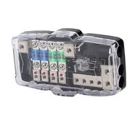 KIMISS Portafusibles Midi Caja de Fusibles de 4 Vías con Indicador LED para Automóvil, Barco, ATV, UTV - Bloque de Distribución de 12 V para Administración de Energía